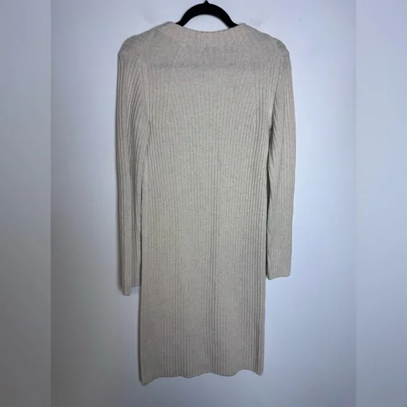 Vince Ribbed Wool Cashmere Blend Long Sleeve Midi Sweater Dress sz S -  www.joarbit.com